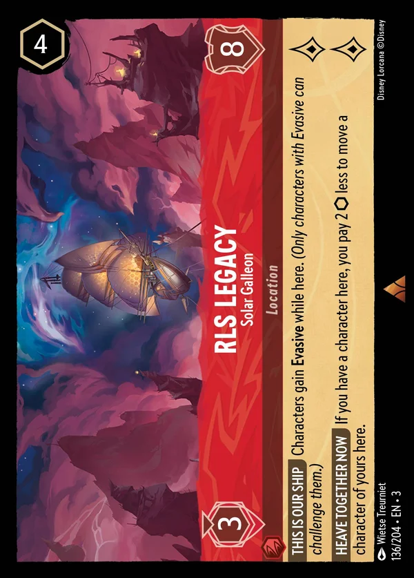 RLS Legacy - Solar Galleon — Disney Lorcana Location card from Into the Inklands
