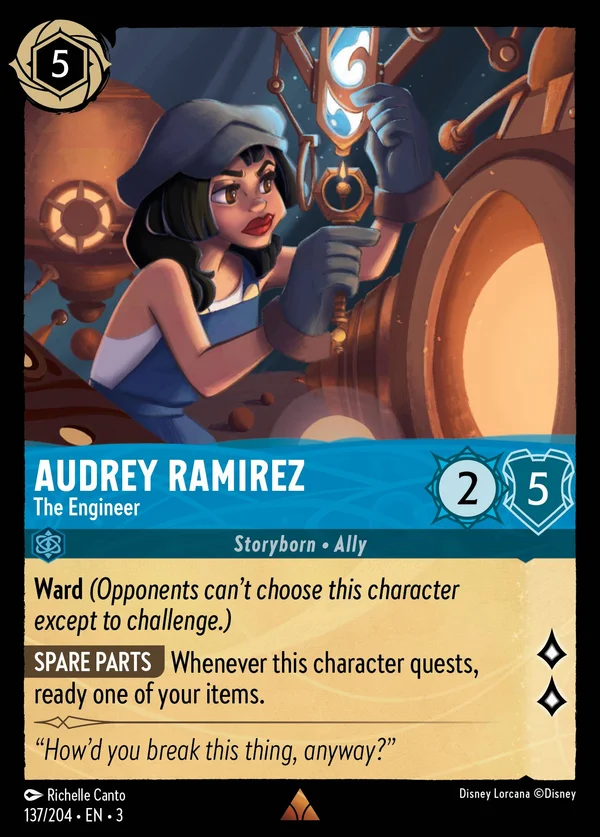 Audrey Ramirez - The Engineer — Disney Lorcana Character card from Into the Inklands