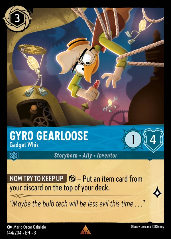 Gyro Gearloose - Gadget Whiz — Disney Lorcana Character card from Into the Inklands