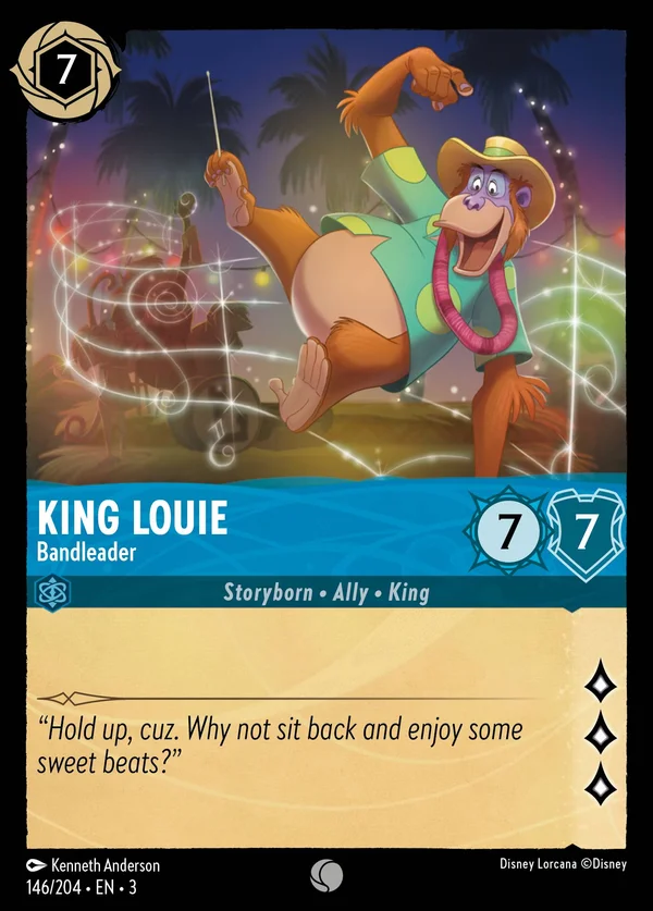 King Louie - Bandleader — Disney Lorcana Character card from Into the Inklands