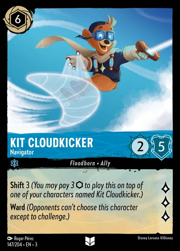 Kit Cloudkicker - Navigator — Disney Lorcana Character card from Into the Inklands