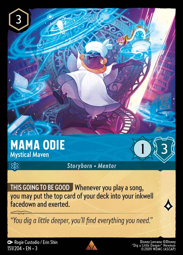 Mama Odie - Mystical Maven — Disney Lorcana Character card from Into the Inklands
