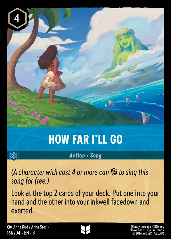 How Far I'll Go — Disney Lorcana Action card from Into the Inklands