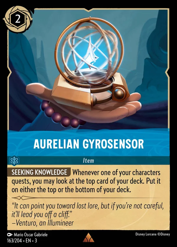 Aurelian Gyrosensor — Disney Lorcana Item card from Into the Inklands
