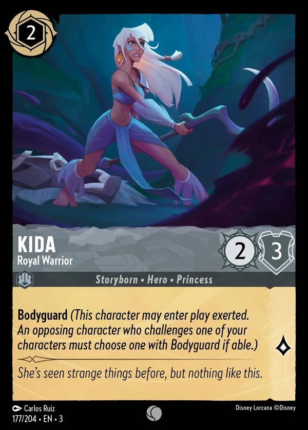 Kida - Royal Warrior — Disney Lorcana Character card from Into the Inklands