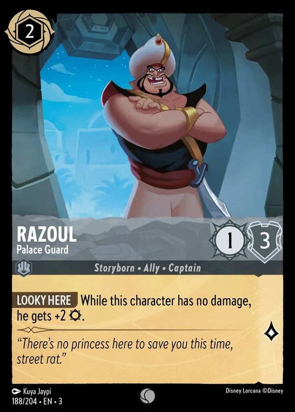 Razoul - Palace Guard — Disney Lorcana Character card from Into the Inklands
