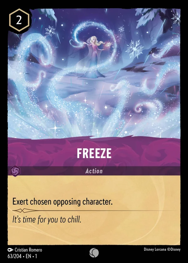 Freeze — Disney Lorcana Action card from The First Chapter