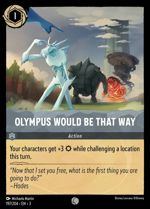 Olympus Would Be That Way — Disney Lorcana Action card from Into the Inklands