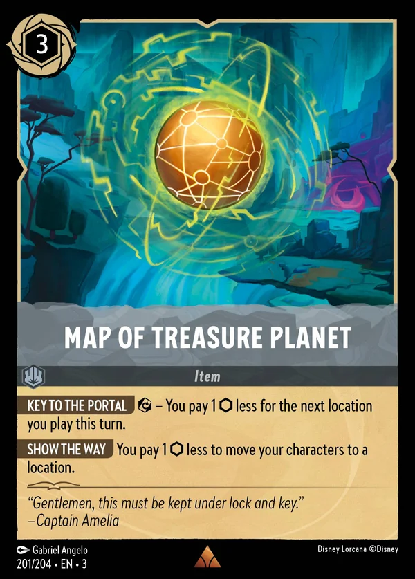 Map of Treasure Planet — Disney Lorcana Item card from Into the Inklands