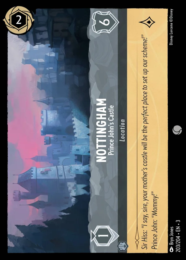 Nottingham - Prince John's Castle — Disney Lorcana Location card from Into the Inklands