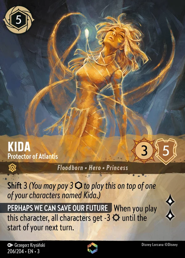 Kida - Protector of Atlantis — Disney Lorcana Character card from Into the Inklands