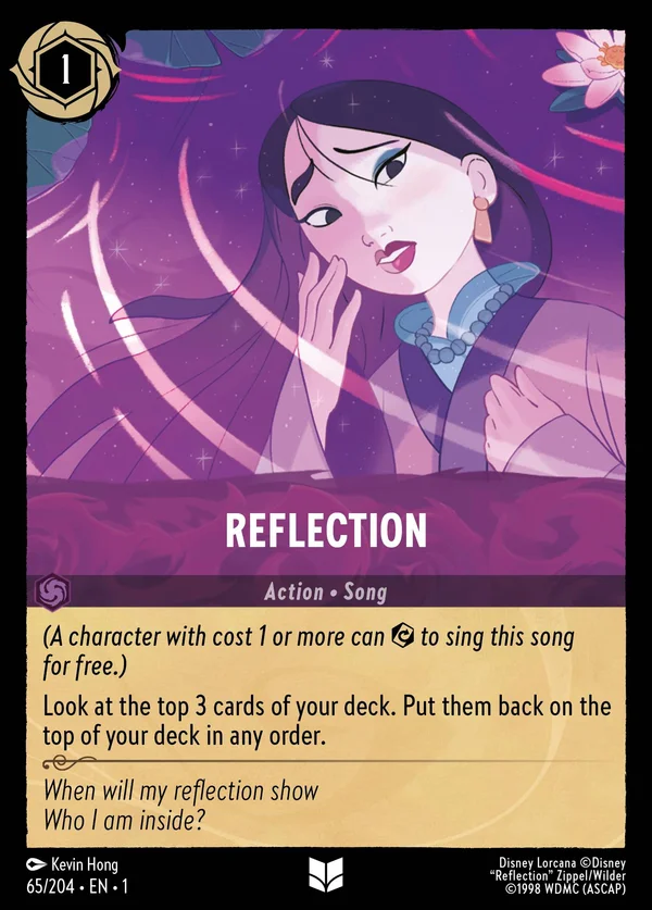 Reflection — Disney Lorcana Action card from The First Chapter