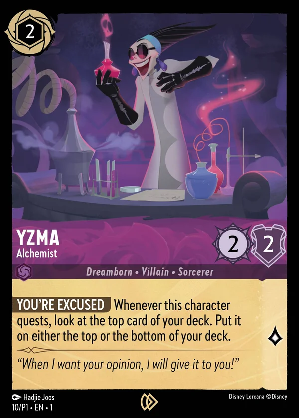Yzma - Alchemist — Disney Lorcana Character card from The First Chapter