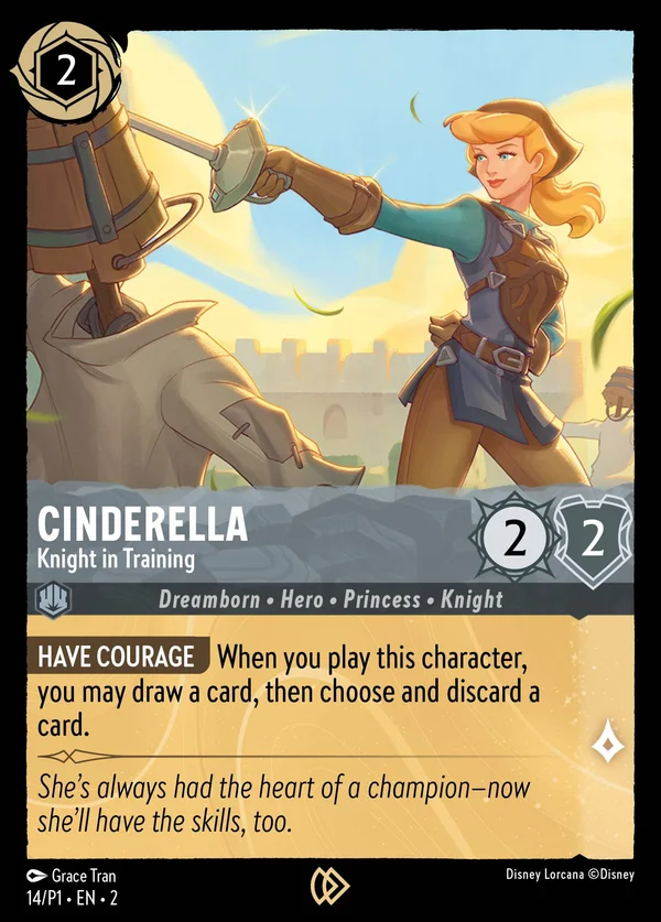 Cinderella - Knight in Training — Disney Lorcana Character card from Rise of the Floodborn
