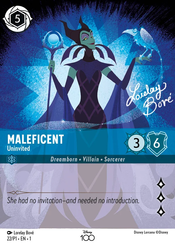 Maleficent - Uninvited — Disney Lorcana Character card from The First Chapter