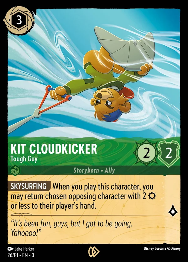 Kit Cloudkicker - Tough Guy — Disney Lorcana Character card from Into the Inklands