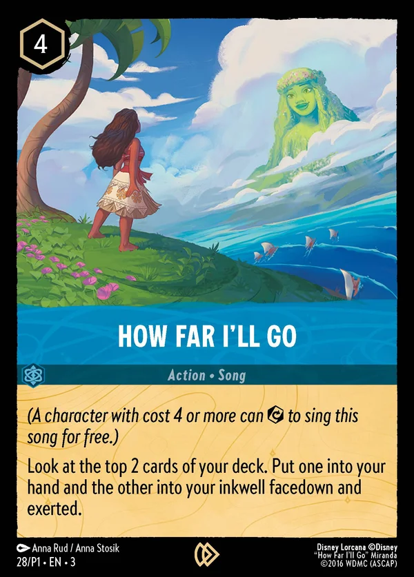 How Far I'll Go — Disney Lorcana Action card from Into the Inklands