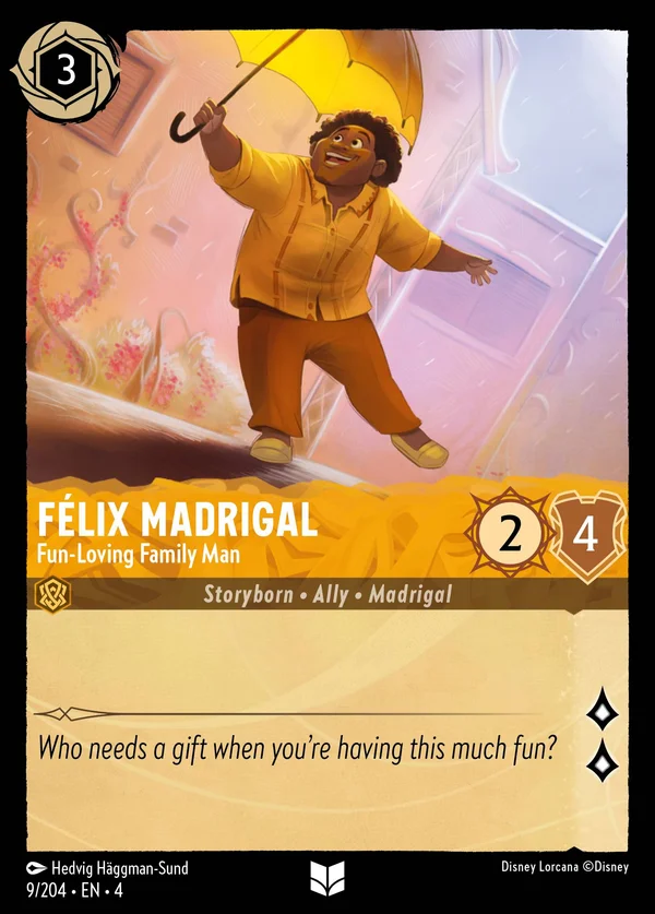 Félix Madrigal - Fun-Loving Family Man — Disney Lorcana Character card from Ursula's Return