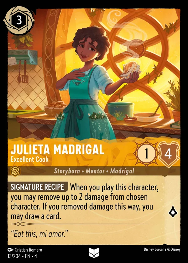 Julieta Madrigal - Excellent Cook — Disney Lorcana Character card from Ursula's Return