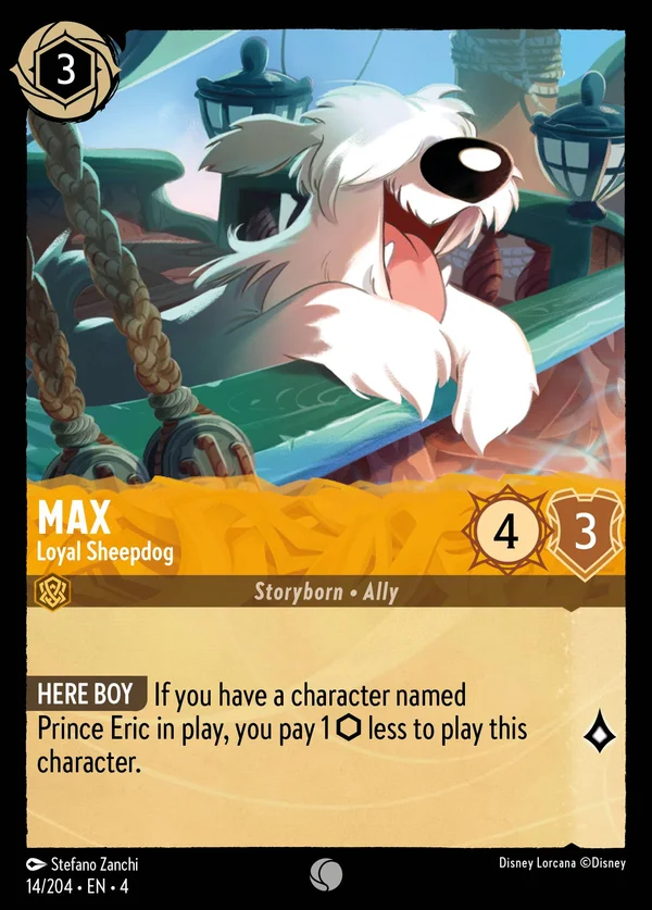 Max - Loyal Sheepdog — Disney Lorcana Character card from Ursula's Return