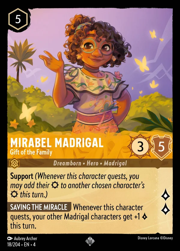 Mirabel Madrigal - Gift of the Family — Disney Lorcana Character card from Ursula's Return