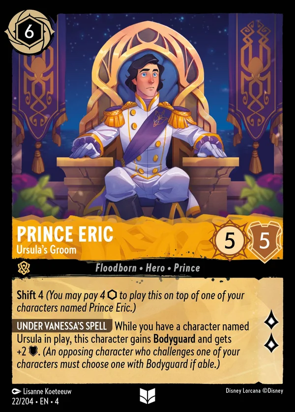 Prince Eric - Ursula's Groom — Disney Lorcana Character card from Ursula's Return