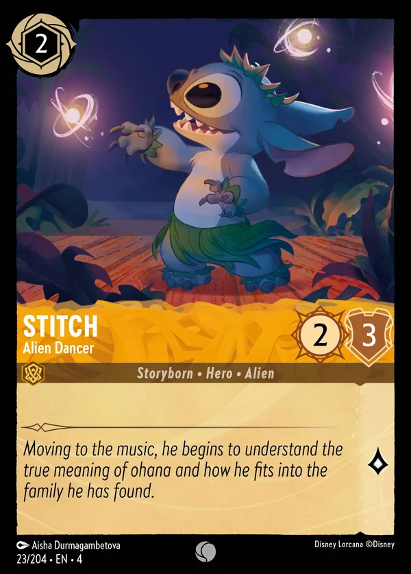Stitch - Alien Dancer — Disney Lorcana Character card from Ursula's Return