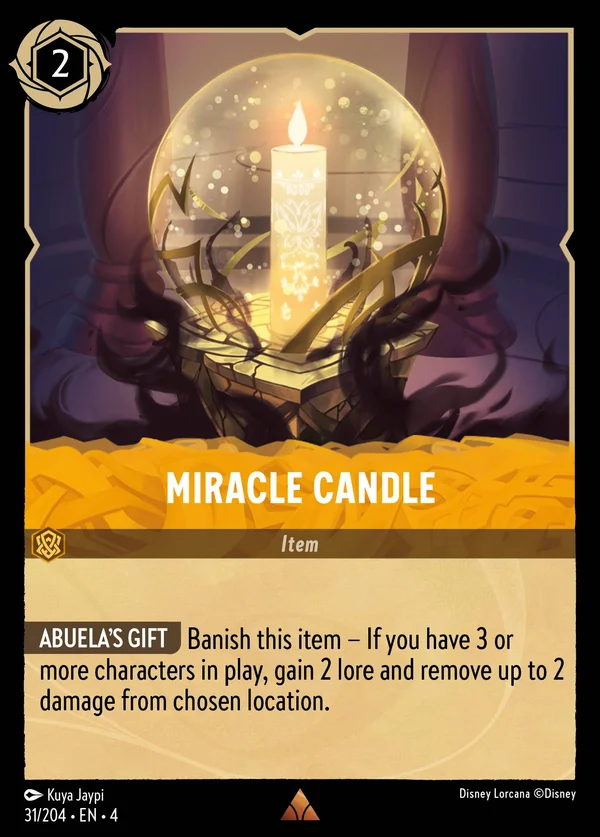 Miracle Candle — Disney Lorcana Item card from Ursula's Return