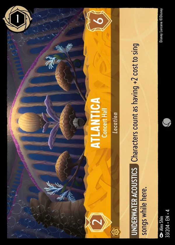 Atlantica - Concert Hall — Disney Lorcana Location card from Ursula's Return