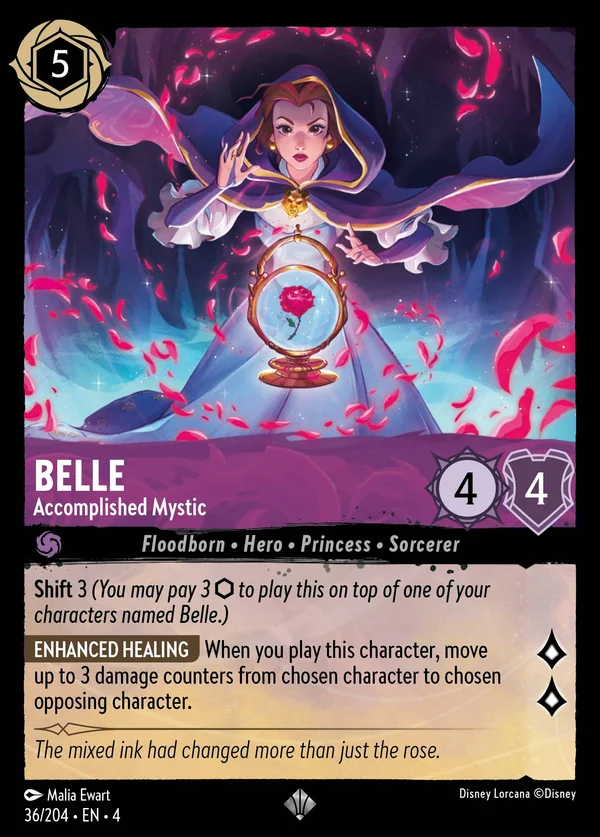Belle - Accomplished Mystic — Disney Lorcana Character card from Ursula's Return