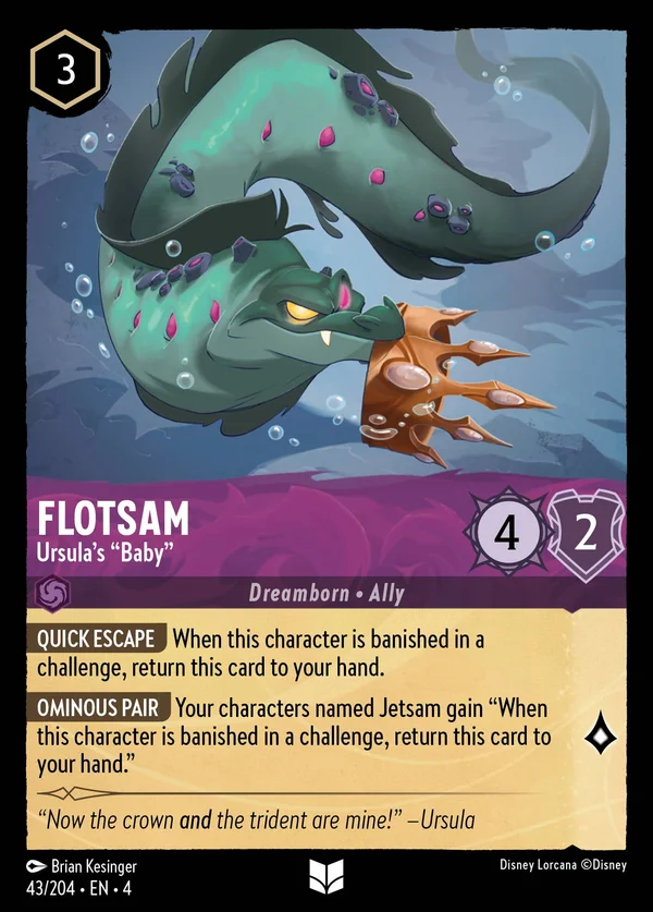 Flotsam - Ursula's "Baby" — Disney Lorcana Character card from Ursula's Return