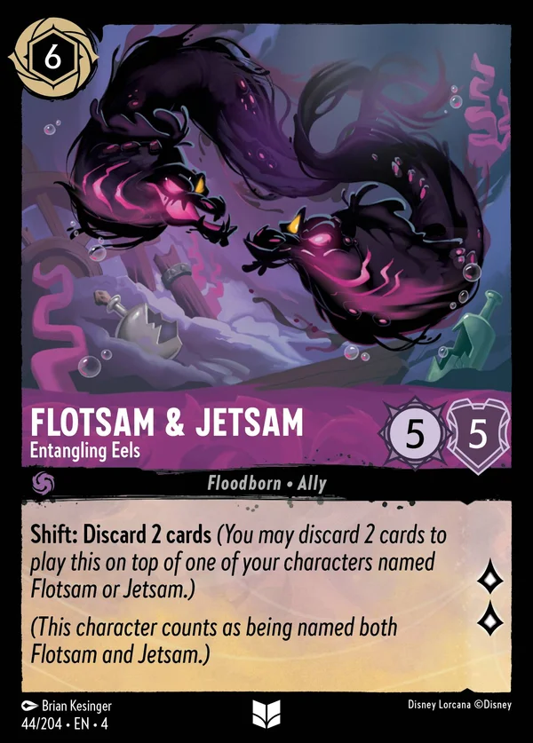 Flotsam & Jetsam - Entangling Eels — Disney Lorcana Character card from Ursula's Return