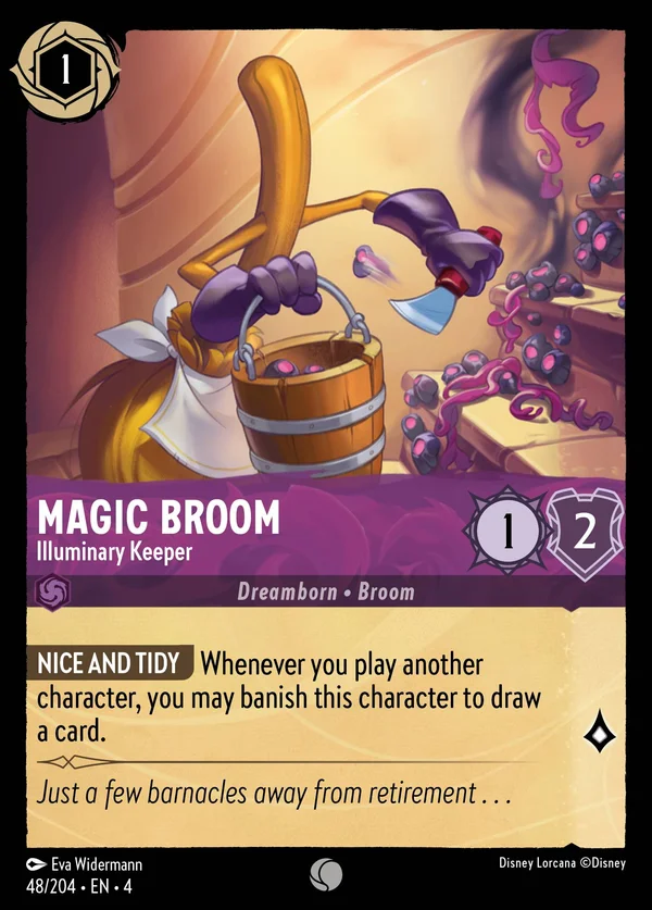 Magic Broom - Illuminary Keeper — Disney Lorcana Character card from Ursula's Return
