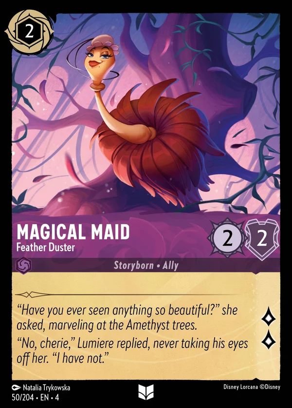 Magical Maid - Feather Duster — Disney Lorcana Character card from Ursula's Return