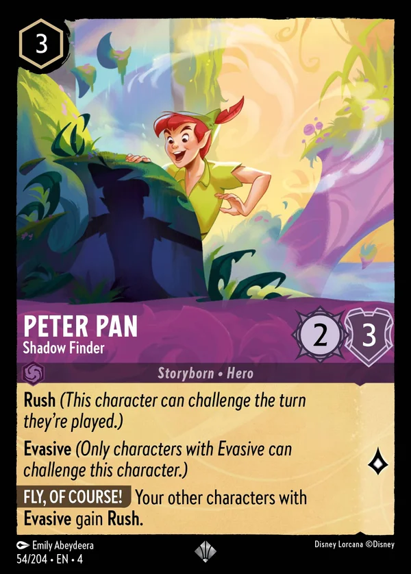 Peter Pan - Shadow Finder — Disney Lorcana Character card from Ursula's Return