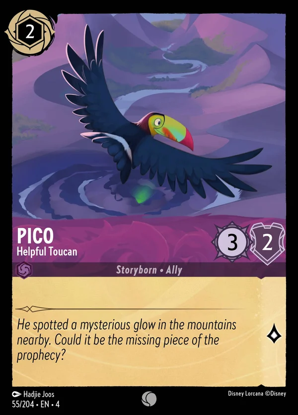 Pico - Helpful Toucan — Disney Lorcana Character card from Ursula's Return