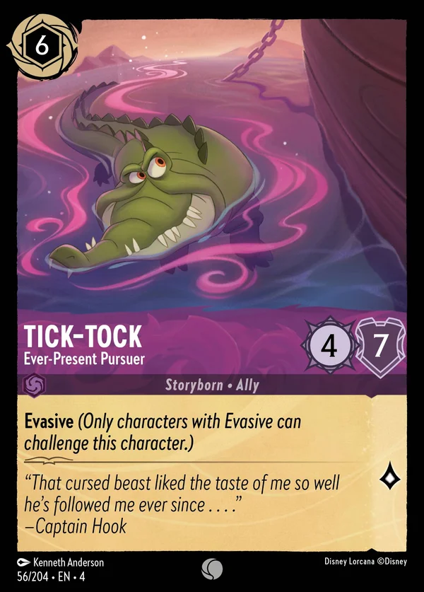 Tick-Tock - Ever-Present Pursuer — Disney Lorcana Character card from Ursula's Return