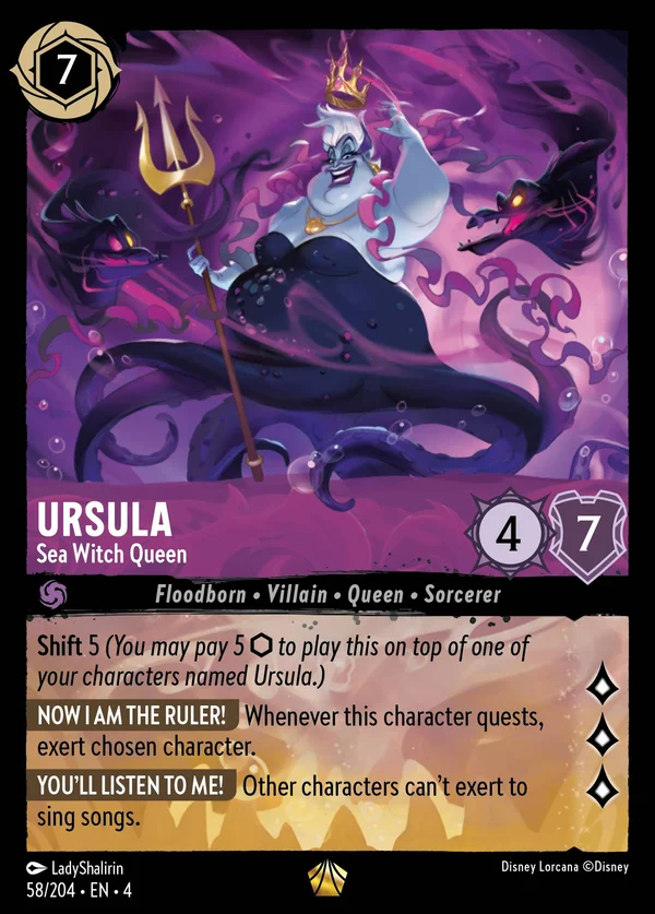 Ursula - Sea Witch Queen — Disney Lorcana Character card from Ursula's Return