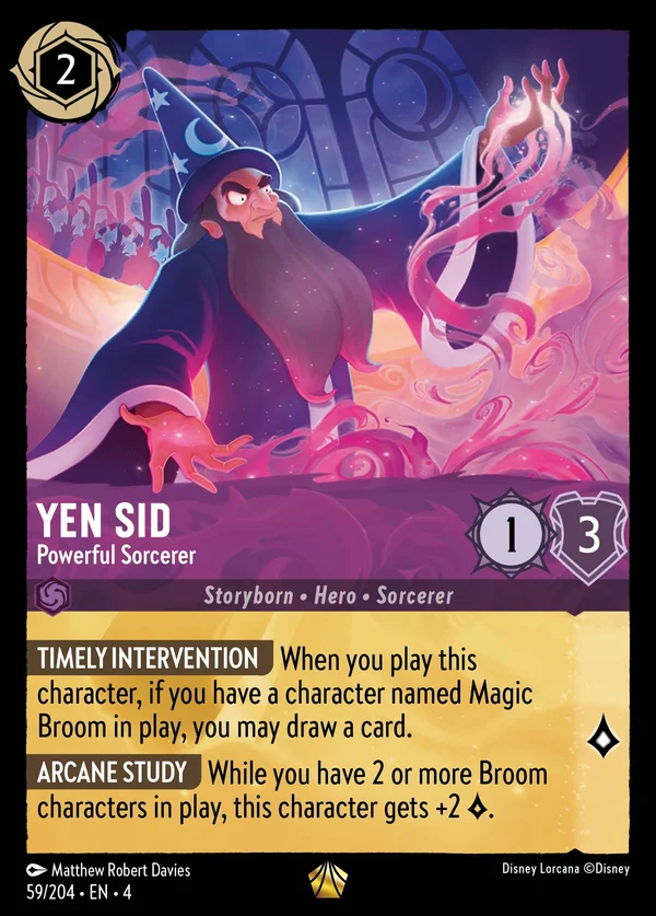 Yen Sid - Powerful Sorcerer — Disney Lorcana Character card from Ursula's Return