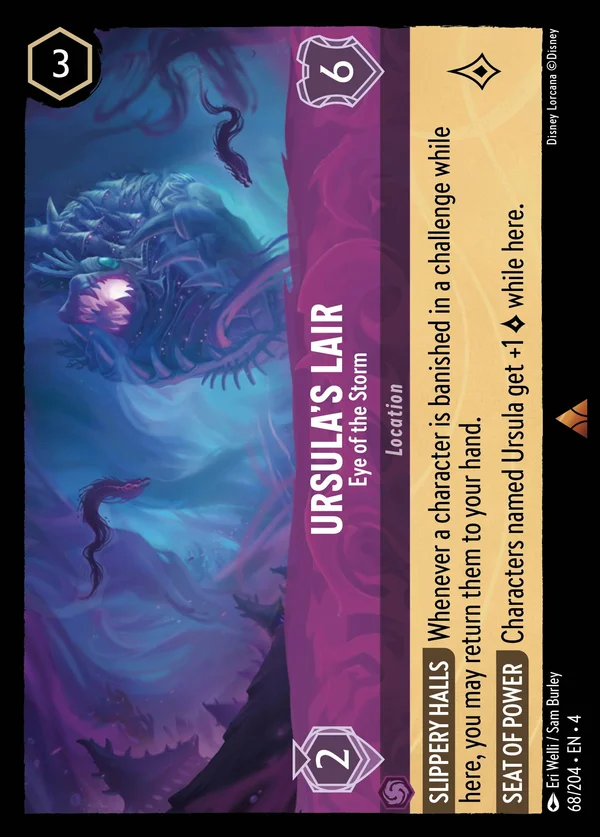 Ursula's Lair - Eye of the Storm — Disney Lorcana Location card from Ursula's Return