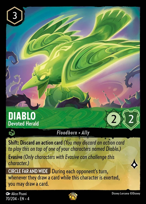 Diablo - Devoted Herald — Disney Lorcana Character card from Ursula's Return