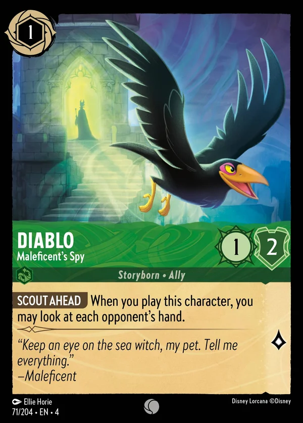 Diablo - Maleficent's Spy — Disney Lorcana Character card from Ursula's Return