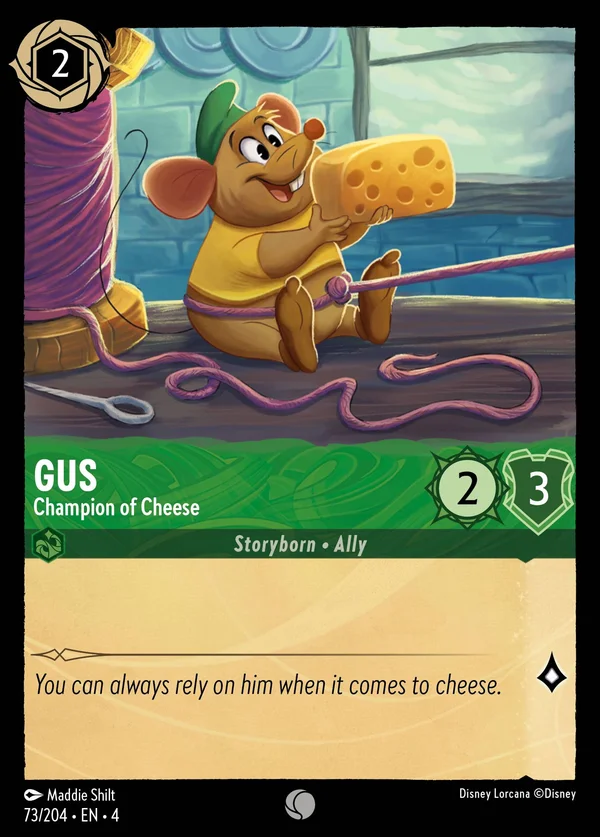 Gus - Champion of Cheese — Disney Lorcana Character card from Ursula's Return