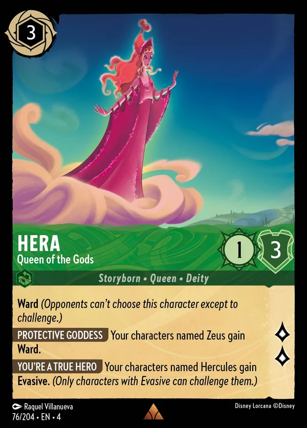 Hera - Queen of the Gods — Disney Lorcana Character card from Ursula's Return