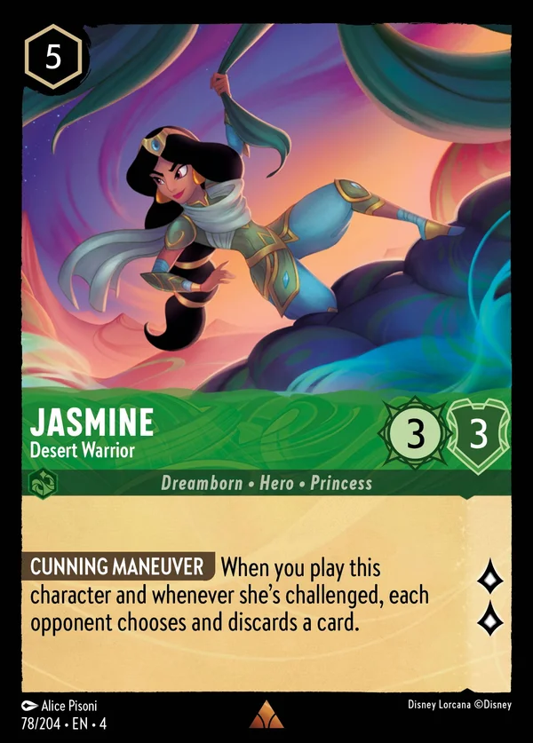 Jasmine - Desert Warrior — Disney Lorcana Character card from Ursula's Return