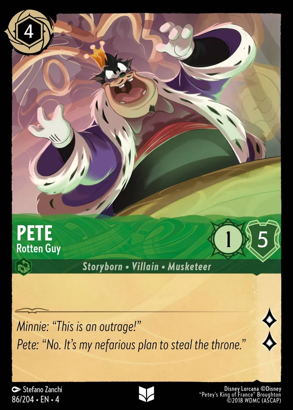 Pete - Rotten Guy — Disney Lorcana Character card from Ursula's Return
