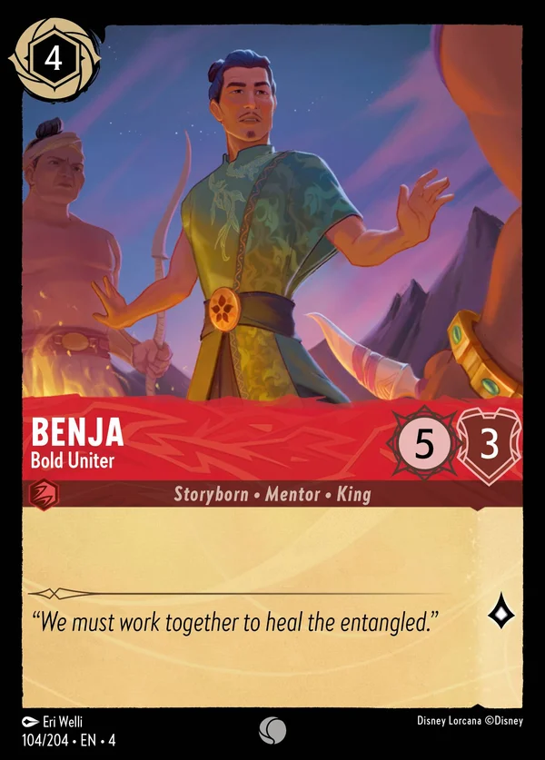 Benja - Bold Uniter — Disney Lorcana Character card from Ursula's Return