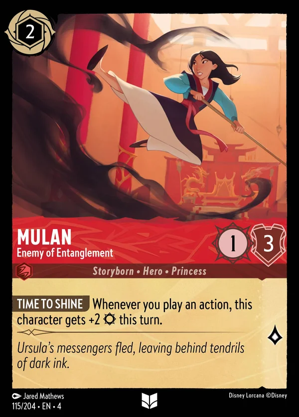 Mulan - Enemy of Entanglement — Disney Lorcana Character card from Ursula's Return