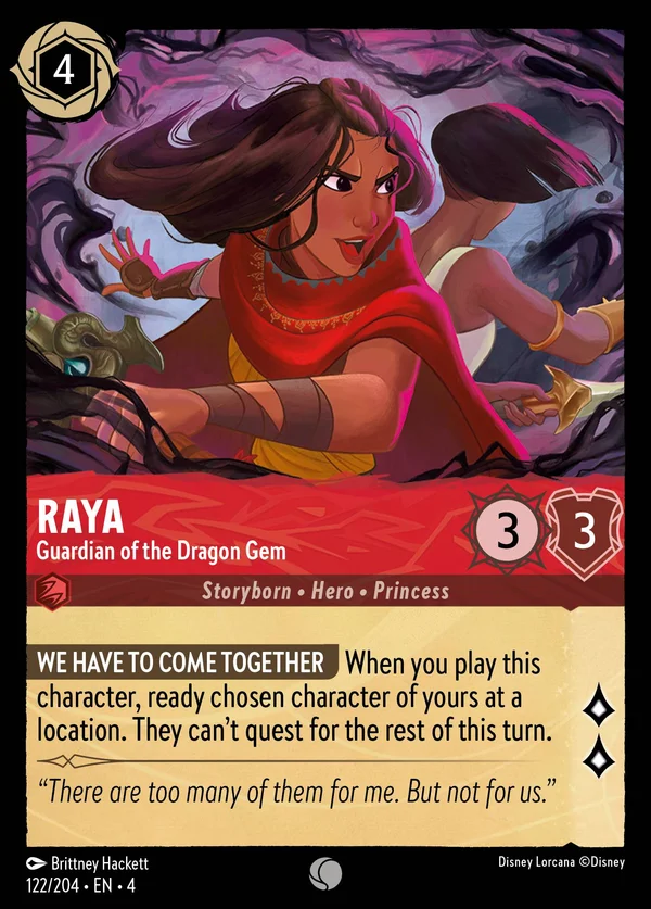 Raya - Guardian of the Dragon Gem — Disney Lorcana Character card from Ursula's Return