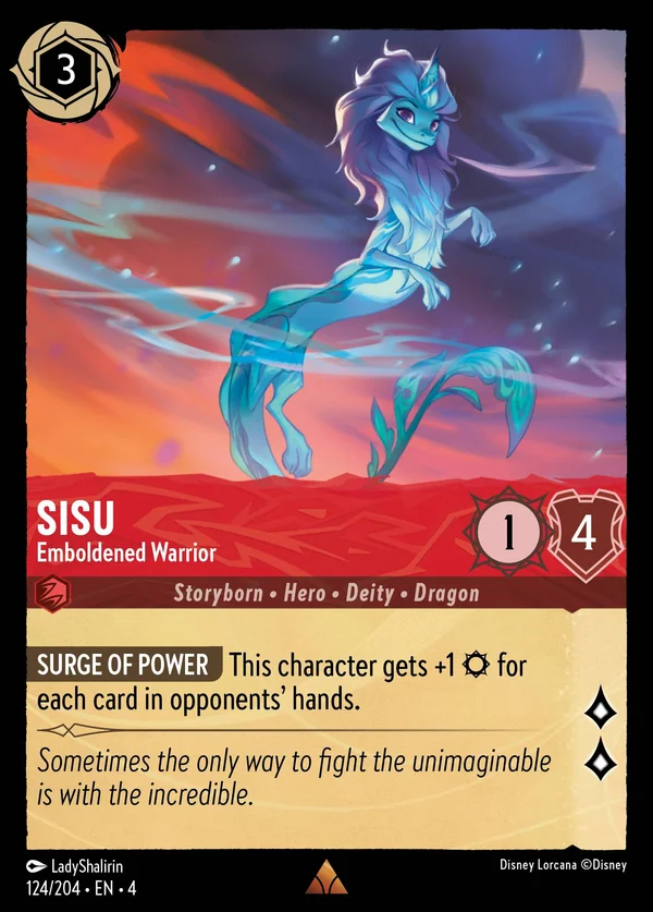 Sisu - Emboldened Warrior — Disney Lorcana Character card from Ursula's Return